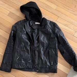 H&M Black Bomber Jacket with Hood